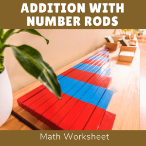 Addition with number rods worksheet