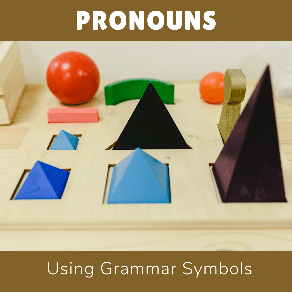 Montessori pronouns worksheet