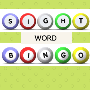 Sight Words Bingo Game Worksheet