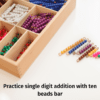 Practice addition with ten bead bars