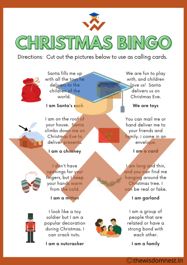 WN Christmas bingo worksheet