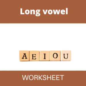 Long vowel worksheet