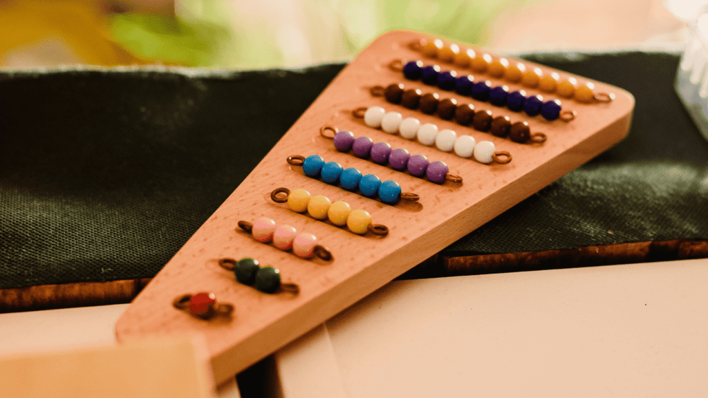 Montessori colored bead bars