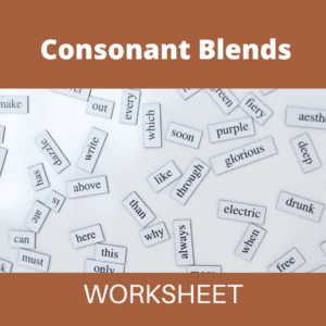 Consonant Blends Worksheet
