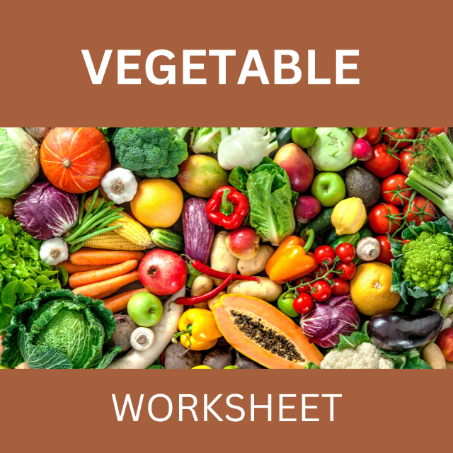 Vegetable worksheet