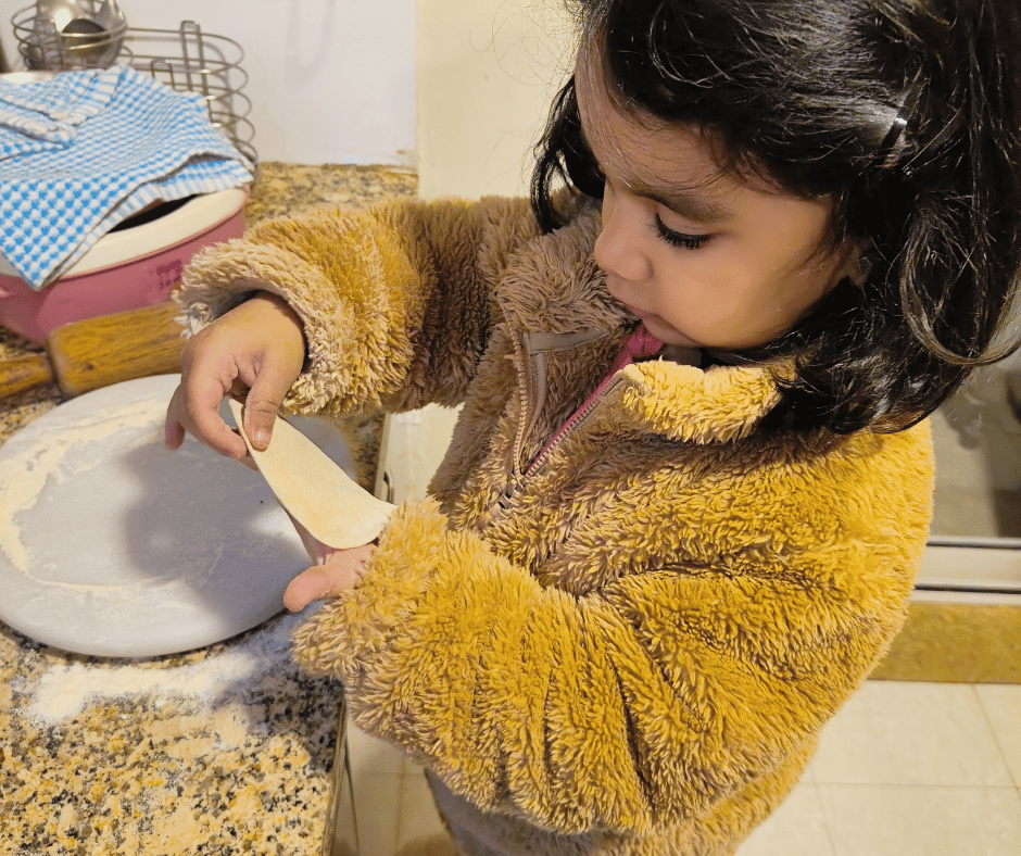 my child showing interest in food preparation 